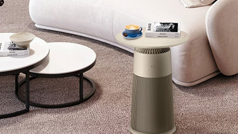 テーブル型空気清浄機】置くだけでスマホ充電も。 LGの新型空気清浄機